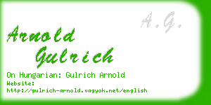 arnold gulrich business card